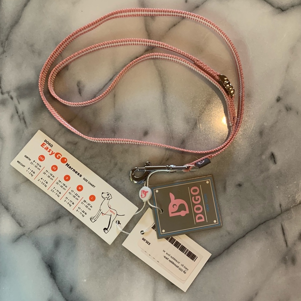 NEW DOGO 24” Small Dog Leash, Pineapple Pink, Never Used, Tags Still Attached